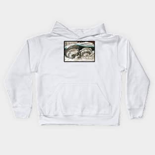 Napping Ferret Buddies - Black Outlined Version Kids Hoodie